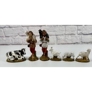 Atlantic Mold Set Of 6 Replacement Christmas Nativity Set Haind Painted Ceramic